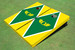 University of Oregon "Wings" Hunter and Yellow Matching Diamond Cornhole Boards