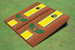University of Oregon "Wings" Yellow Rosewood Matching Long Stripe Cornhole Boards