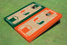 University Of Miami Alternating Basketball Court Custom Cornhole Boards