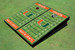 University Of Miami Orange Matching Football Field Custom Cornhole Boards