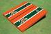 University Of Miami "Sebastian The Ibis" Hunter And Orange Matching Long Stripe Cornhole Boards