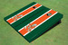 University Of Miami "Sebastian The Ibis" Orange And Hunter Matching Long Stripe Cornhole Boards