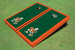 University Of Miami "Sebastian The Ibis" Orange Matching Border Cornhole Boards