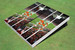 University Of Miami "Sebastian The Ibis" Stadium Long Stripe Themed Cornhole Boards