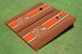University Of Miami "Sebastian The Ibis" Orange Rosewood Matching Long Strip Cornhole Boards