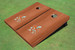 University Of Miami "Sebastian The Ibis" Solid Rosewood Cornhole Boards