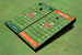 University Of Miami "Sebastian The Ibis" Alternating Football Field Custom Cornhole Boards