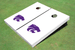 Kansas State University Wildcats White Matching Solid Cornhole Boards