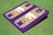 Kansas State University Wildcats Matching Purple Basketball Court Custom Cornhole Boards