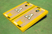 Appalachian State University "A" Matching Yellow Basketball Court Custom Cornhole Boards Appalachian State University "A" Matching Yellow Basketball Court Custom Cornhole Boards
