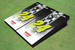 William Byron #24 Center Checkered Flag Long Stripe Cornhole Boards William Byron #24 Center Checkered Flag Long Stripe Cornhole Boards