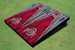 Ohio State University Red and Gray Matching Wood Look Triangle Cornhole Boards Ohio State University Red and Gray Matching Wood Look Triangle Cornhole Boards