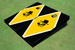 Appalachian State University "Yosef" Yellow And Black Matching Diamond Cornhole Boards