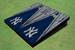 New York Yankees NY Navy and Gray Matching Wood Look Triangle Cornhole Boards