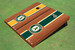 Oakland Athletics Circle Logo Rosewood Alternating Long Stripe Cornhole Boards