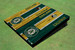 Oakland Athletics Circle Logo Alternating Wood Look Long Stripe Cornhole Board