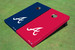Atlanta Braves A Alternating Solid Cornhole Boards