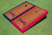 Atlanta Braves Hatchet Rosewood Alternating Border Cornhole Boards