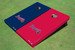 Atlanta Braves Hatchet Alternating Solid Cornhole Boards