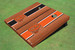 Baltimore Orioles O Rosewood Alternating Long Stripe Cornhole Boards