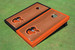 Baltimore Orioles Bird Rosewood Alternating Border Cornhole Boards