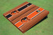 Baltimore Orioles Bird Rosewood Alternating Long Stripe Cornhole Boards