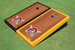 Pittsburgh Pirates Head Rosewood Alternating Border Cornhole Boards