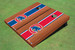 Chicago Cubs Bear Rosewood Alternating Long Stripe Cornhole Boards