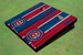 Chicago Cubs C Alternating Wood Look Long Stripe Custom Cornhole Boards