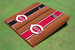 Cincinnati Reds "Reds" Rosewood Alternating Long Stripe Cornhole Boards