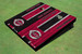 Cincinnati Reds "Reds" Alternating Wood Look Long Stripe Custom Cornhole Boards