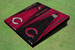 Cincinnati Reds C Alternating Wood Look Triangle Cornhole Boards