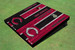 Cincinnati Reds C Alternating Wood Look Long Stripe Custom Cornhole Boards