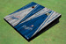 Los Angeles Dodgers Ball Alternating Wood Look Triangle Cornhole Boards
