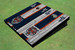 Detroit Tigers Tiger Alternating Wood Look Long Stripe Custom Cornhole Boards