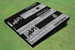 Chicago White Sox "Sox" Alternating Wood Look Long Stripe Custom Cornhole Boards