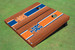 New York Mets NY Rosewood Alternating Long Stripe Cornhole Boards New York Mets NY Rosewood Alternating Long Stripe Cornhole Boards