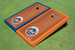 New York Mets Club Rosewood Alternating Border Cornhole Boards New York Mets Club Rosewood Alternating Border Cornhole Boards