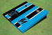 Miami Marlins M Alternating Long Stripe Cornhole Boards Miami Marlins M Alternating Long Stripe Cornhole Boards