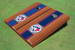 Toronto Blue Jays Circle Rosewood Alternating Long Stripe Cornhole Boards