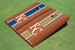 Kansas City Royals KC Rosewood Alternating Long Stripe Cornhole Boards Kansas City Royals KC Rosewood Alternating Long Stripe Cornhole Boards