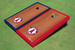 Los Angeles Angels Circle Rosewood Alternating Border Cornhole Boards