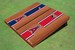 Los Angeles Angels A Rosewood Alternating Long Stripe Cornhole Boards