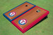 Texas Rangers Circle Rosewood Alternating Border Cornhole Boards