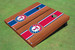 Texas Rangers Circle Rosewood Alternating Long Stripe Cornhole Boards