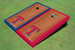 Texas Rangers T Royal Blue Rosewood Matching Border Cornhole Boards Texas Rangers T Royal Blue Rosewood Matching Border Cornhole Boards