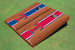 Texas Rangers T Rosewood Alternating Long Stripe Cornhole Boards