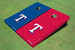 Texas Rangers T Alternating Solid Cornhole Boards