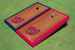 Washington Nationals W Rosewood Alternating Border Cornhole Boards