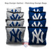 Tampa Bay Rays Alternating Wood Look Long Stripe Custom Cornhole Boards
